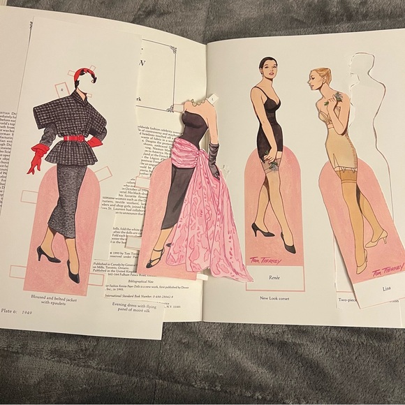 Vtg 1995 Christian Dior and Eighties Fashion Design Paper Doll Books Tom Tierney - Picture 3 of 9